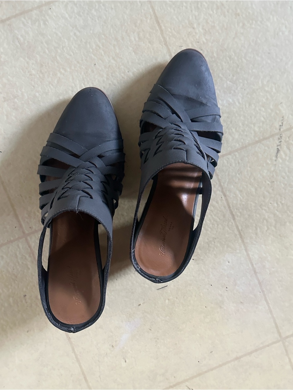 Universal Thread Women's Navy Blue Strappy Mules